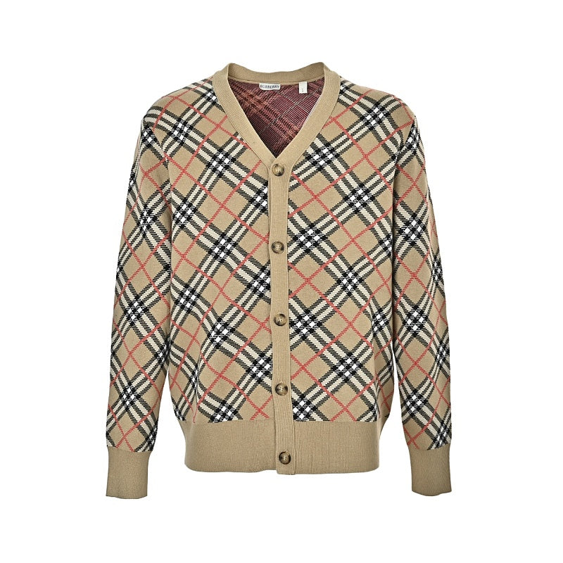 Burberry Argyle Knit Cardigan