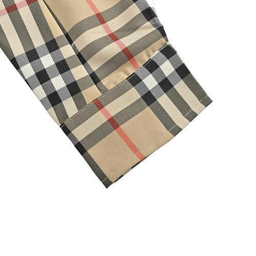 Burberry Checked Zip-Up Jacket with Stand Collar